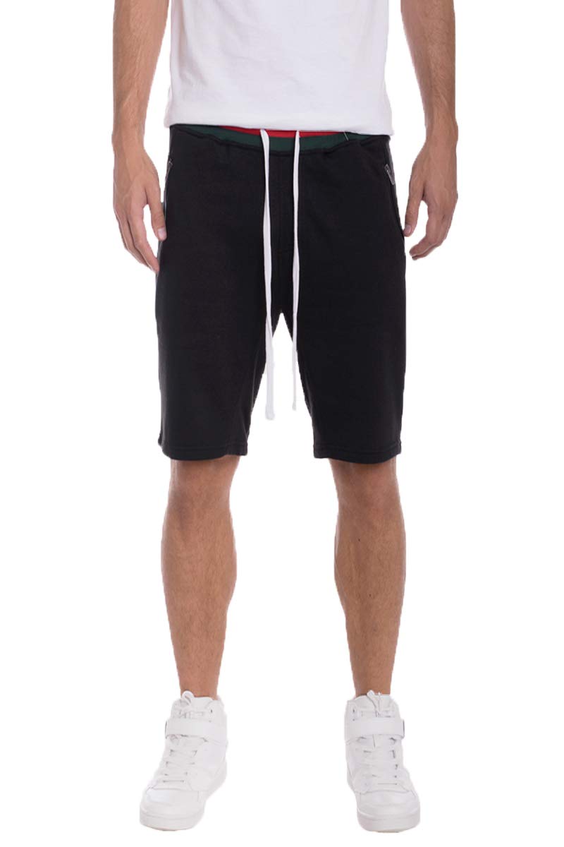 WEIV GEAR Men's Sweat Shorts - French Terry Athletic Shorts with Drawstring Waist & Zipper Pockets for Workout, Running, Gym & Casual Wear
