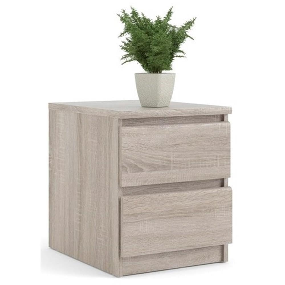 Scandinavian 2-Piece Bedroom Furniture Set with 6-Drawer Dresser & Nightstands - Truffle Gray, Handle-Free Design, Smooth Metal Glides for Modern Home Decor | Perfect for Small Spaces & Minimalist Bedrooms