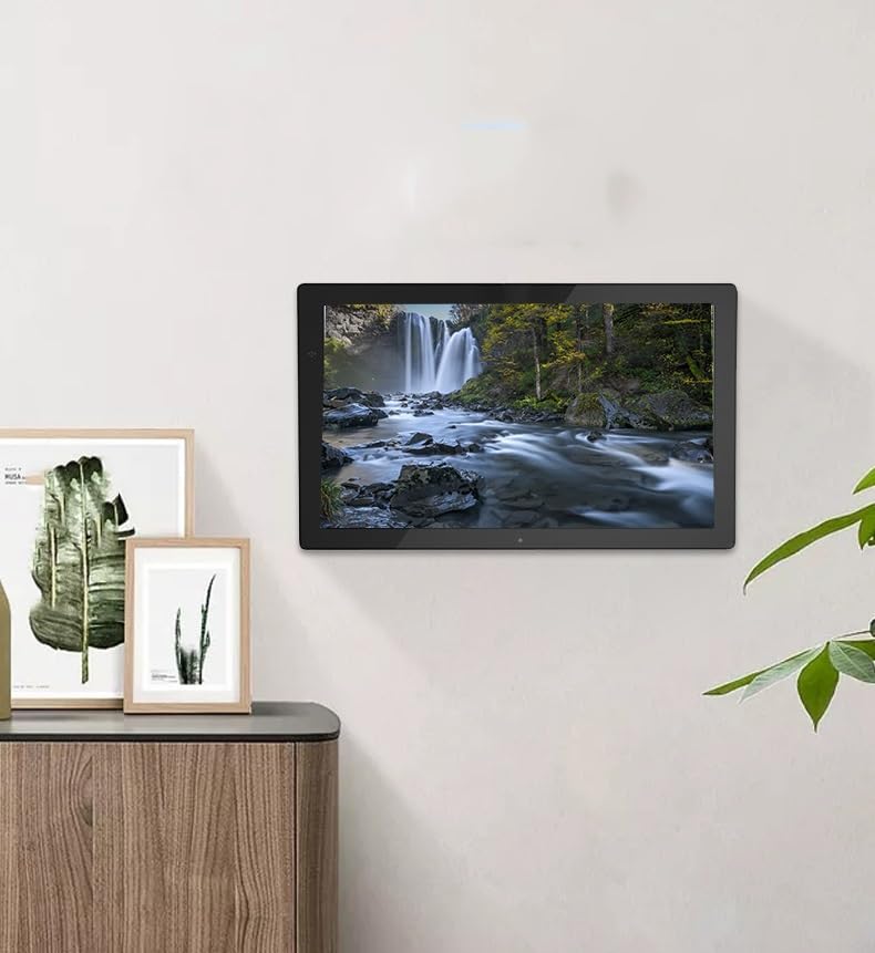 27-inch Digital Photo Frame with HD IPS Screen - WiFi & Auto Power On/Off - Perfect for Home, Office & Advertising (Black, No WiFi)