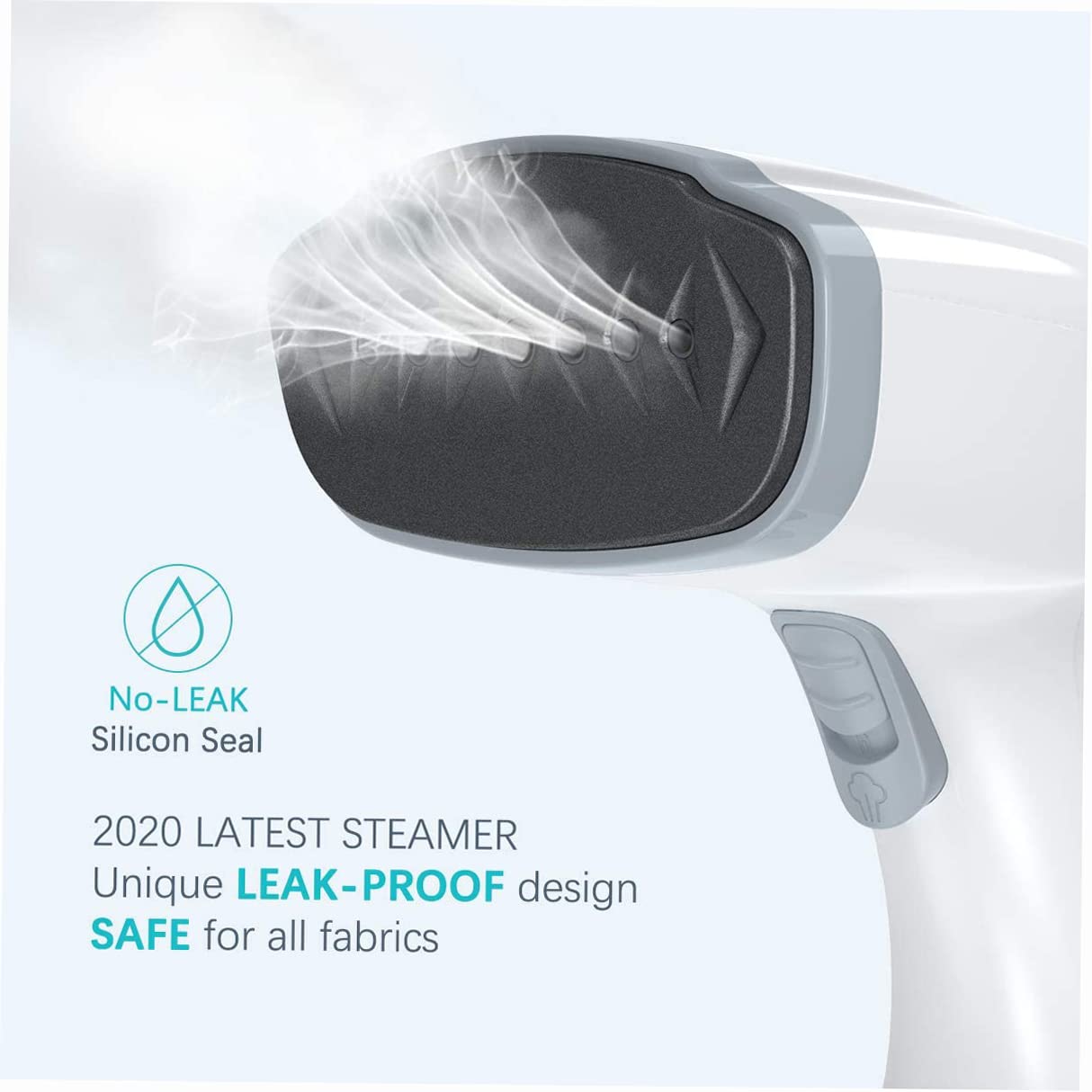 Kavolet 1800W Handheld Clothes Steamer - 20s Fast Heat Up, 2 Steam Modes, LCD Smart Screen & Upgraded Nozzle - 350ml Water Tank Fabric Wrinkle Remover for Shirts, Dresses, Suits - Perfect for Travel, Home & Office Use