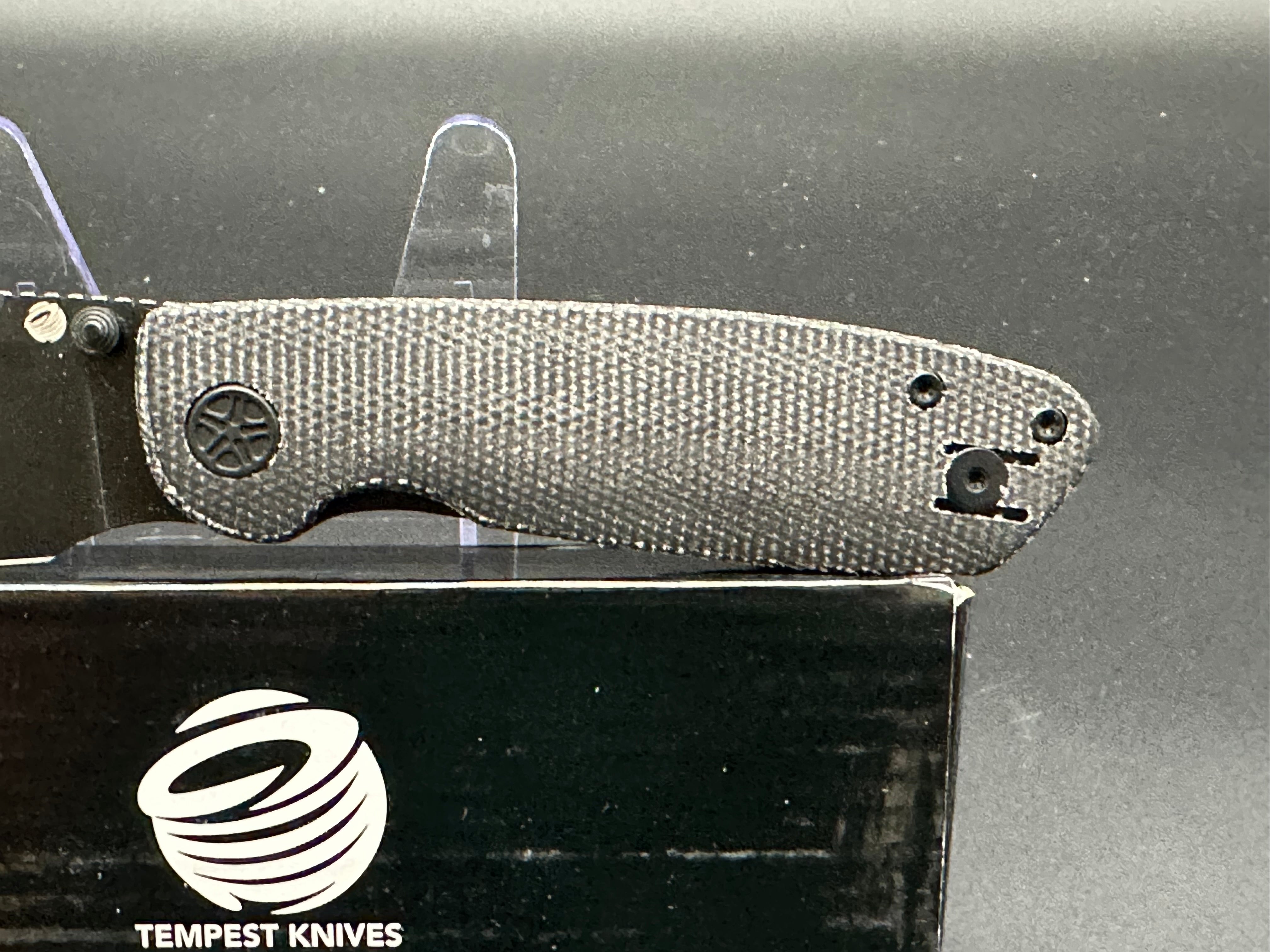 Tempest Knives Microburst Black Micarta Folding Pocket Knife - EDC, Camping, Hiking & Outdoor Survival Tool
