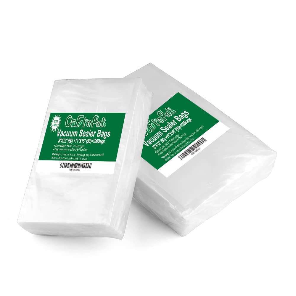 O2frepak 100 Count Vacuum Sealer Bags - 50 Quart (8