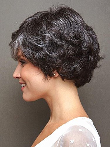 Lulu Wig Dark Chocolate Brown - Short Soft Curly Human Hair Wig with Monofilament Part & Open Weft | Natural Layered Hairstyle for Women | Perfect for Daily Wear, Cosplay & Hair Loss Solutions