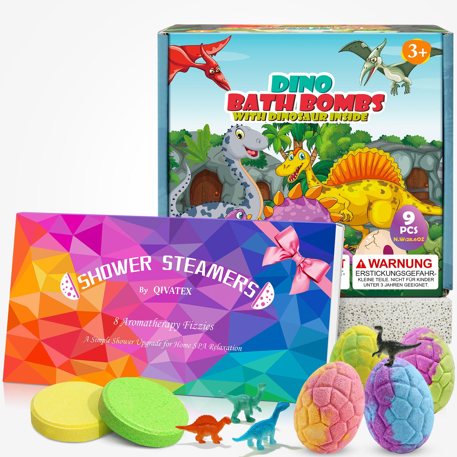 Relaxing Aromatherapy Shower Steamers & Bath Bombs Set - Perfect Gifts for Women, Kids, Christmas Stocking Stuffers - Ideal for Spa Nights, Self-Care Routines & Holiday Presents