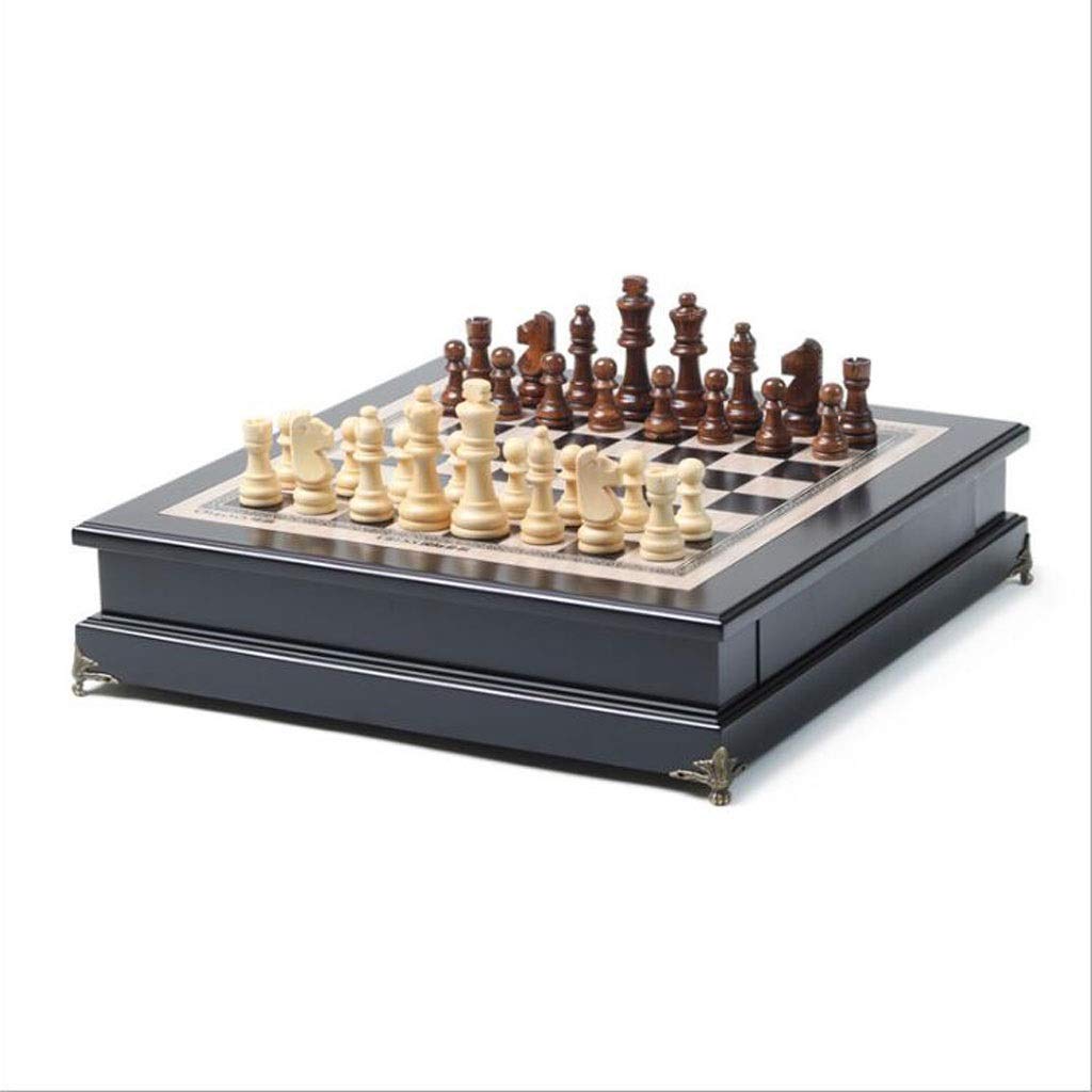 Premium Wooden Chess Set - International Chess Board Game with 32 Pieces, Portable Travel Chess Set for Adults & Kids - Perfect for Home, Office, Travel & Gifts