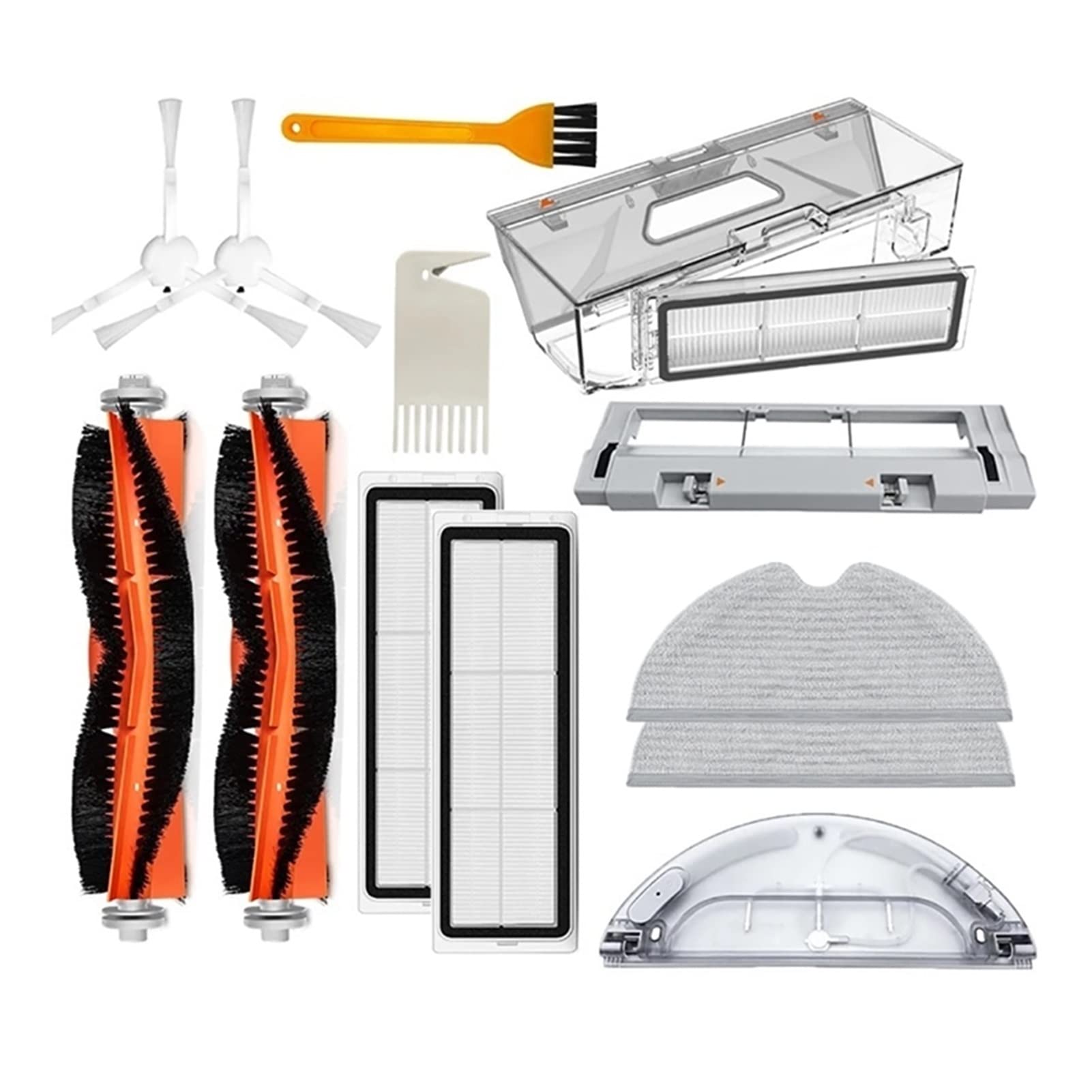 Xiaomi Mijia 1C STYTJ01ZHM Robot Vacuum Cleaner Replacement Parts Kit - Main Brush, Side Brushes, Filters, Mop Cloth, Water Tank & Dust Box - Compatible Accessories for Efficient Home Cleaning