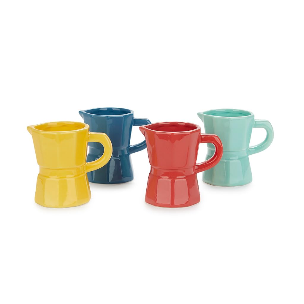 Colorful Italian Moka Espresso Coffee Cup Set - 6-Piece Multicolored Ceramic Espresso Cups for Home, Cafe & Gifting | Perfect for Italian Coffee Lovers & Entertaining