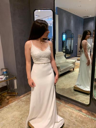 BHLDN Tadashi Shoji Brett Gown - Elegant Lace Wedding Dress for Brides | Perfect for Beach, Garden & Formal Weddings