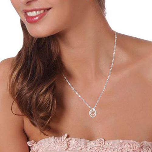 1/6 to 3/4 Carat Natural Diamond Pendant Necklace - 14K White Gold Round Cut Diamond Jewelry for Women (H-I, I2-I3 / I-J, I1-I2) | Valentine's Day Gift, Anniversary Present, Birthday Jewelry for Her | Perfect for Weddings, Date Nights & Special Occasions