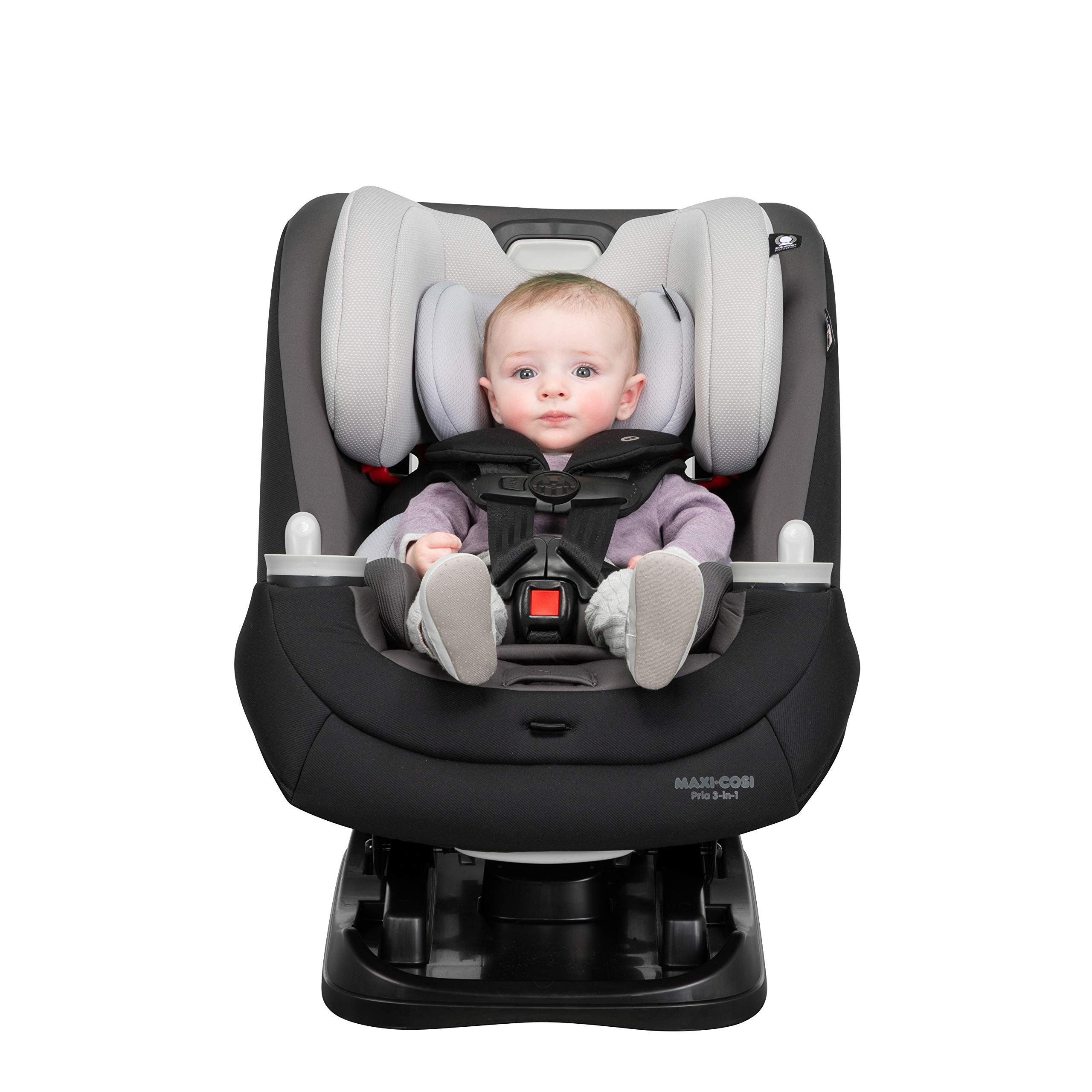 Maxi-Cosi Pria All-in-One Convertible Car Seat - Rear Facing (4-40 lbs) & Forward Facing (up to 100 lbs) with Booster Mode | Safe Infant & Toddler Car Seat | Blackened Pearl | Perfect for Family Travel & Daily Commute