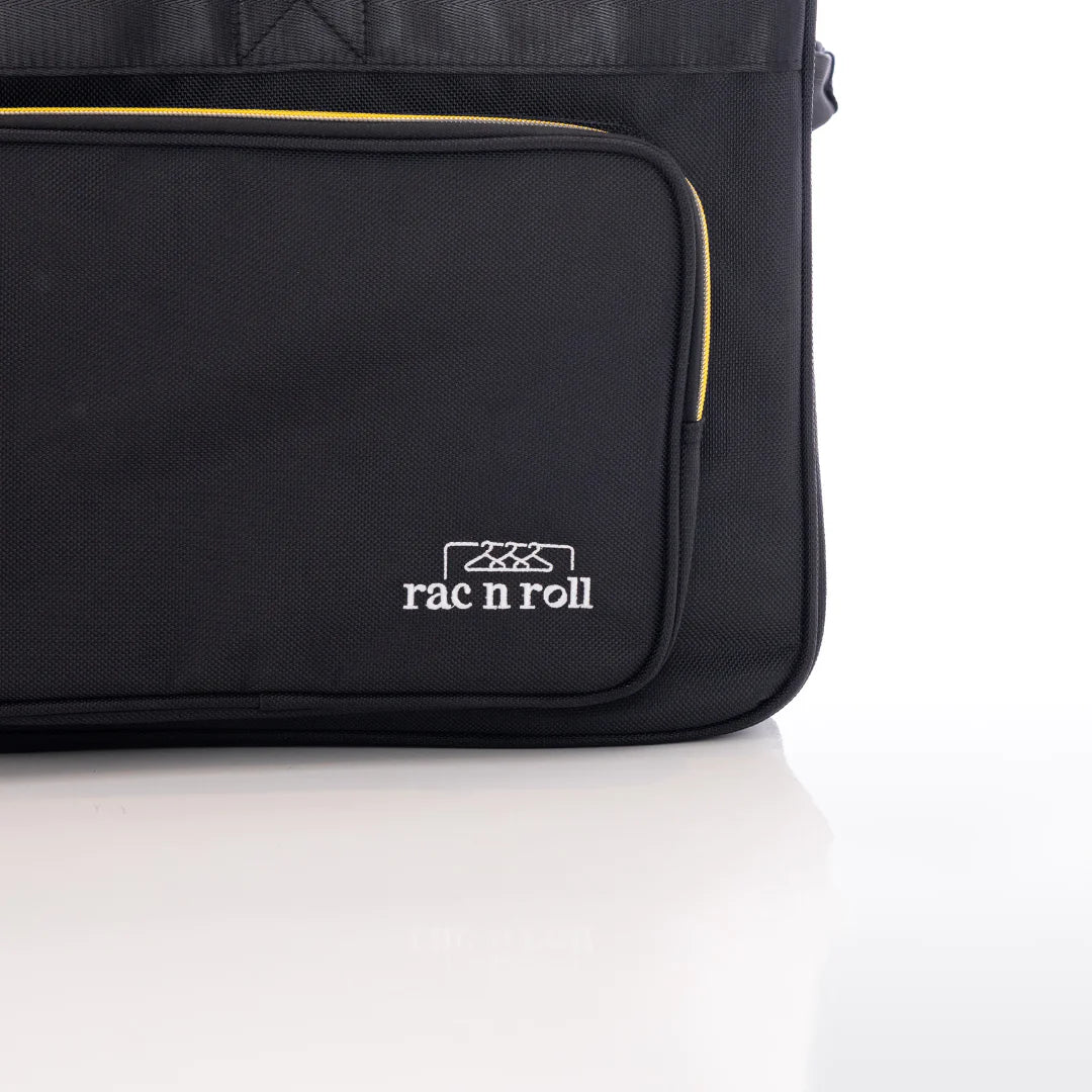 Rac n Roll Large Black Travel Bag with Built-in Storage - Perfect for Gym, Work, and Weekend Getaways