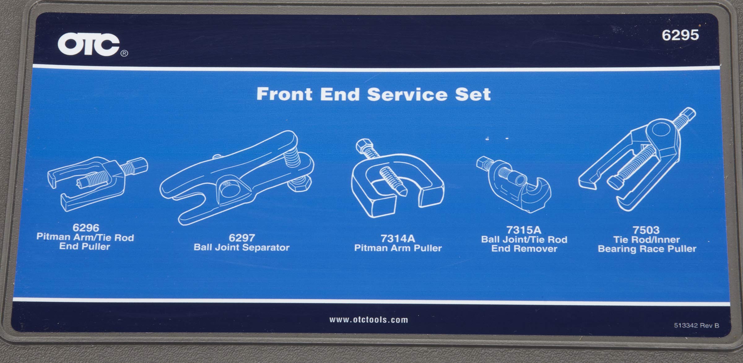 OTC 6295 Front End Service Set for Pitman Arms, Ball Joints & Tie Rods – Professional Auto Repair Tool Kit for Suspension & Steering System Maintenance