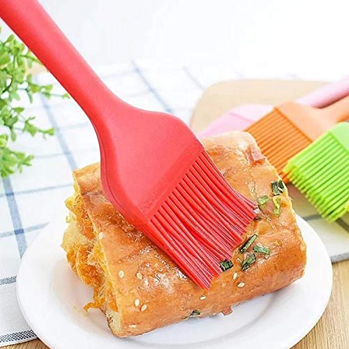Rozatech 2-Pack 20cm Silicone Cooking Brushes - Oil, BBQ, Basting & Baking Brush Set (Random Colors) - Perfect for Grilling, Roasting, Baking & Kitchen Prep