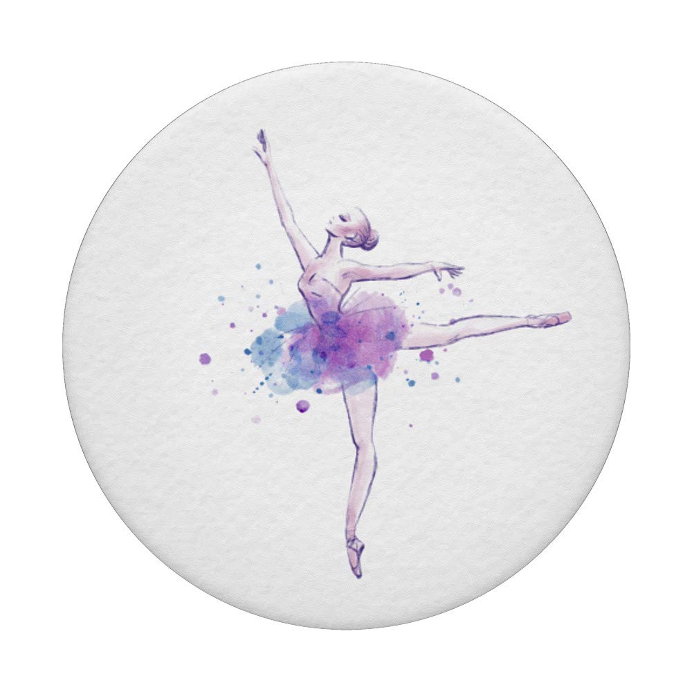 Ballerina Ballet Hand-Painted Watercolor PopSockets Swappable Phone Grip - Elegant Phone Accessory for Dancers, Ballet Lovers & Artists | Perfect for iPhones, Samsung & Tablets
