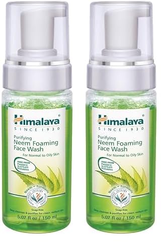Himalaya Herbals Purifying Neem Foaming Face Wash for Acne & Oily Skin - 150ml (Pack of 2) - Deep Cleansing & Oil Control for Daily Skincare Routine