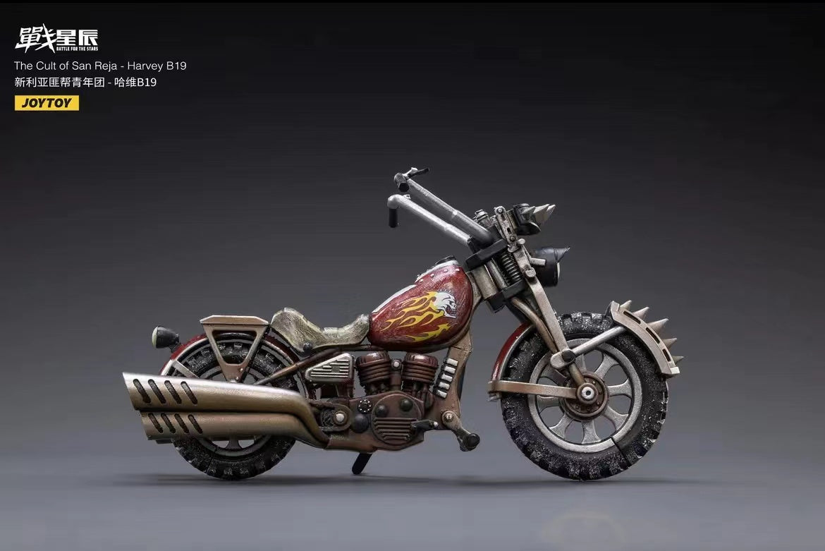 JOYTOY 1/18 Scale Motorcycle Model - The Cult of San Reja Harvey B19 Action Figure for Collectors | Perfect for Display, Gifts, and Role-Playing Scenes