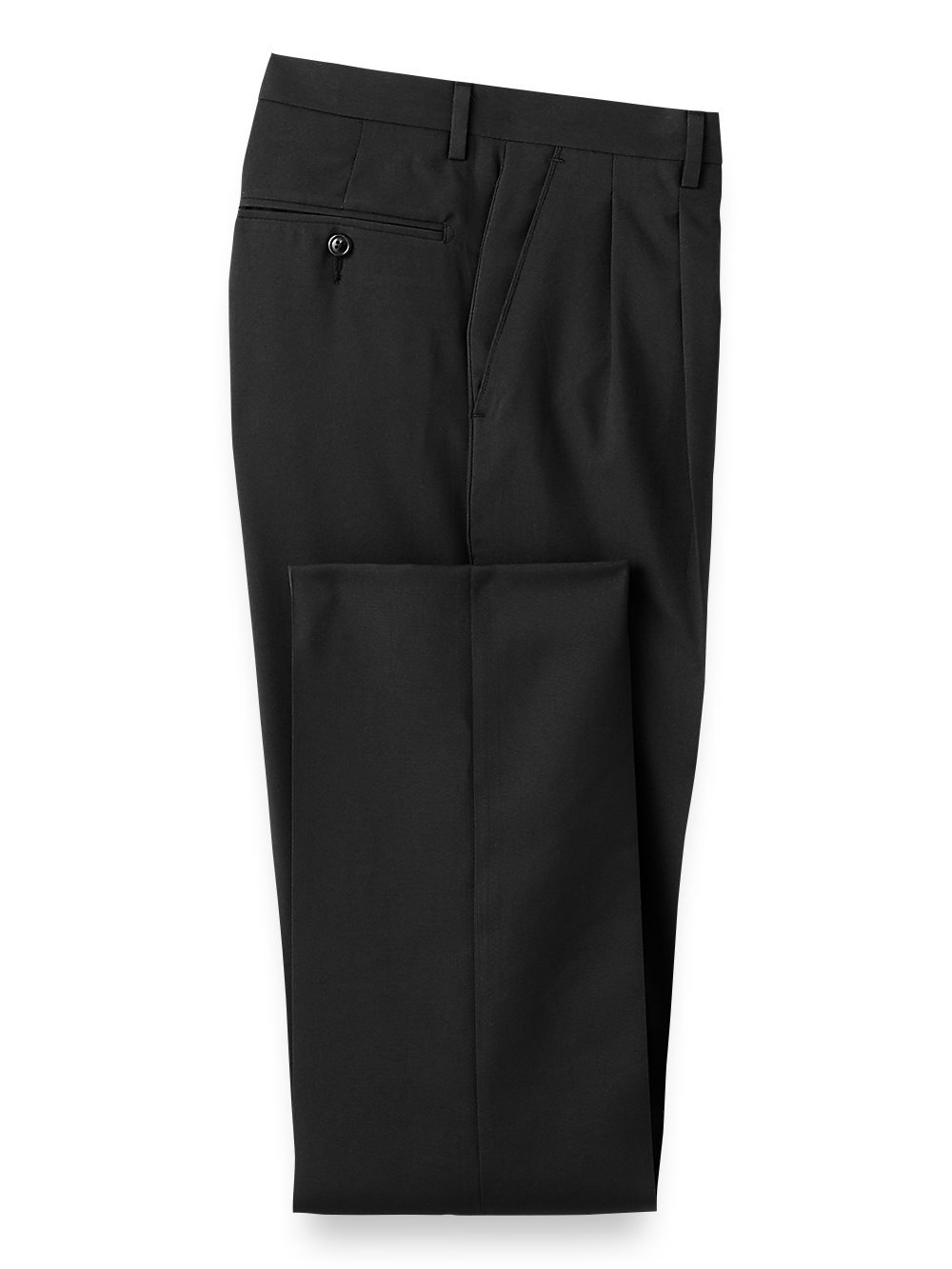 Stylish Black Pleated Travel Pants for Men & Women - Comfortable & Wrinkle-Resistant for Airplane, Business Trips & Casual Outings