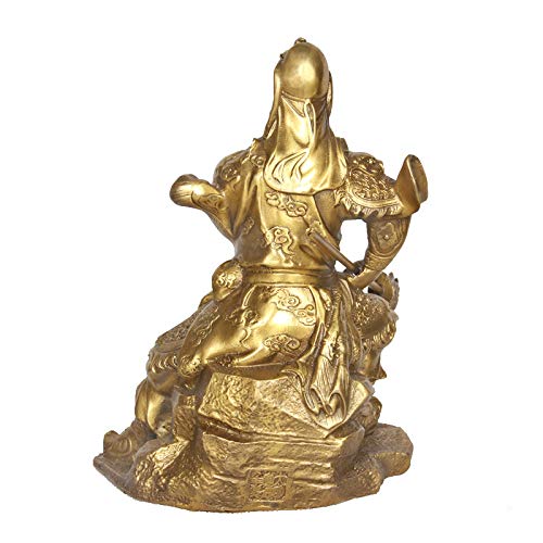 9.5 Inch Chinese General Guan Yu Statue - Lucky Charm Figurine for Office Desk Decor, Home Altar & Feng Shui Blessing