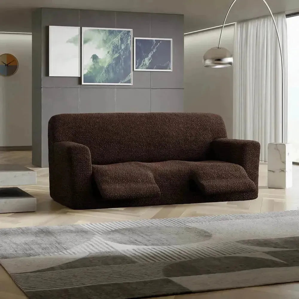 3 Seater Recliner Slipcover - Microfiber Sofa Cover for Living Room Furniture Protection - Perfect for Pets, Kids & Everyday Use