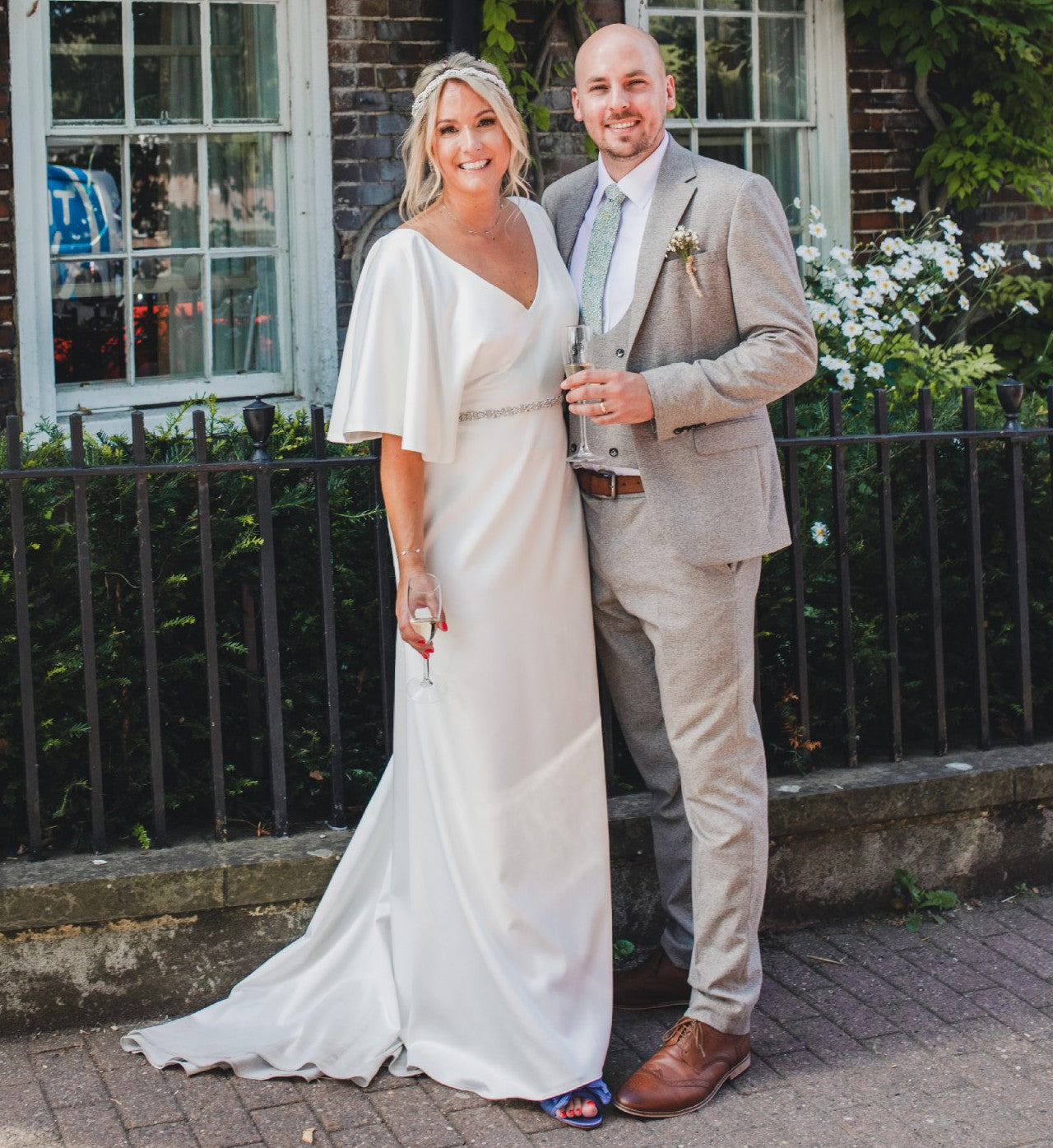 Sarah Seven Camilla Gown - Elegant Wedding Dress for Brides | Perfect for Beach, Garden & Formal Ceremonies