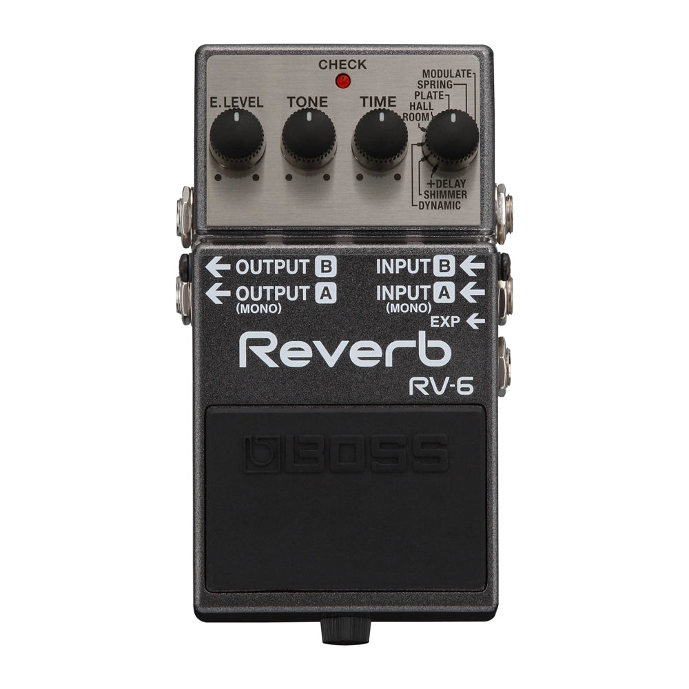Boss RV-6 Digital Delay Reverb Guitar Effects Pedal - Premium Sound for Live Performances & Studio Recording