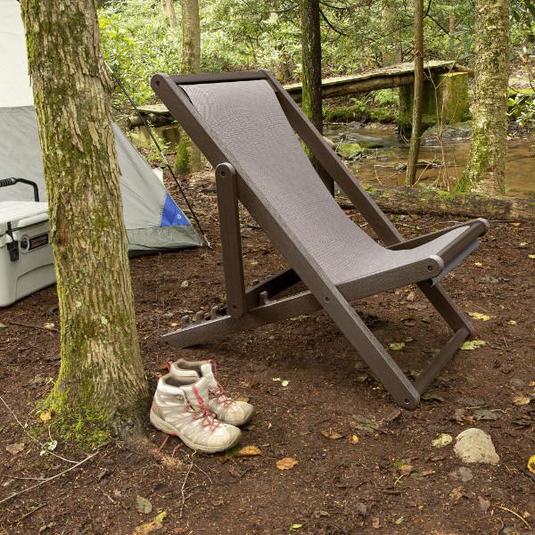Arabella Folding Sling Chair - Portable Outdoor Camping Chair with Cup Holder - Lightweight & Durable for Beach, Picnic, Backyard, and Travel