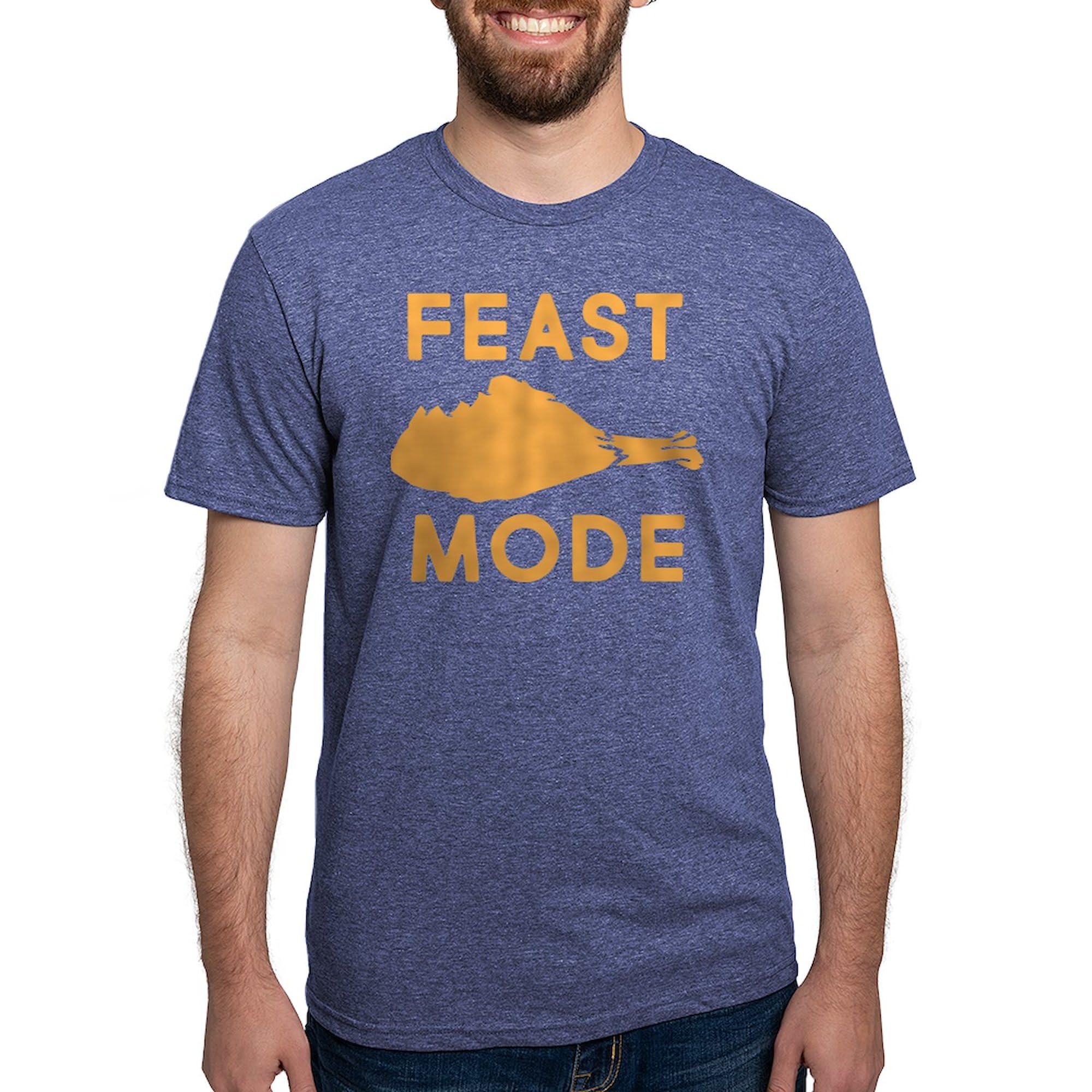 Feast Mode Men's Tri-Blend T-Shirt - Soft Premium Deluxe Fit Casual Tee for Men | Perfect for Holidays, Family Gatherings & Comfortable Everyday Wear