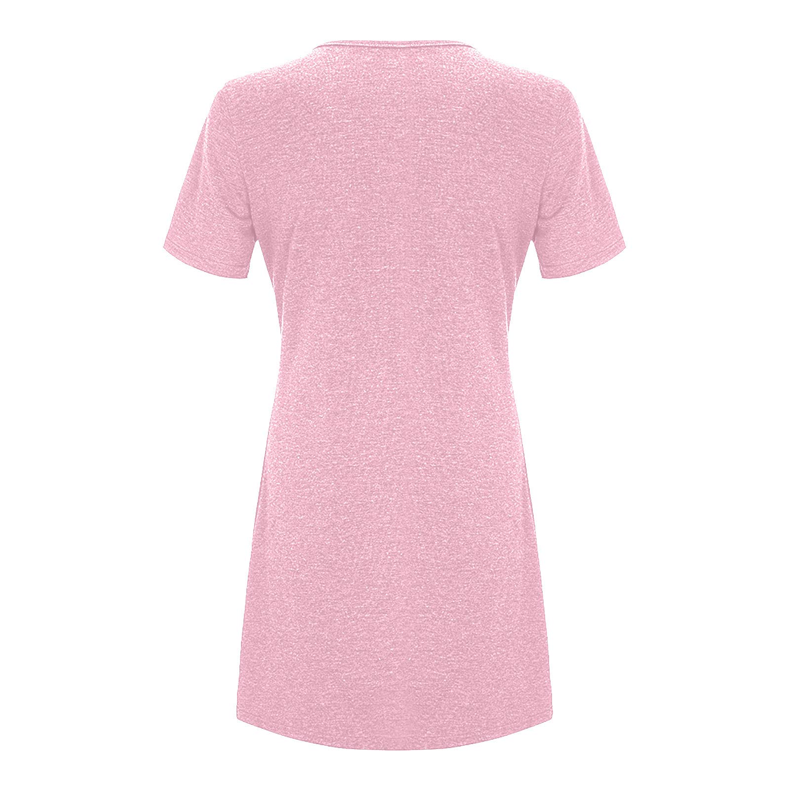 Women's Short Sleeve Shirt Dress - Floral Geometric Leopard Print Tie Dye Summer Casual Swing Tunic Dress for Beach, Vacation & Everyday Wear