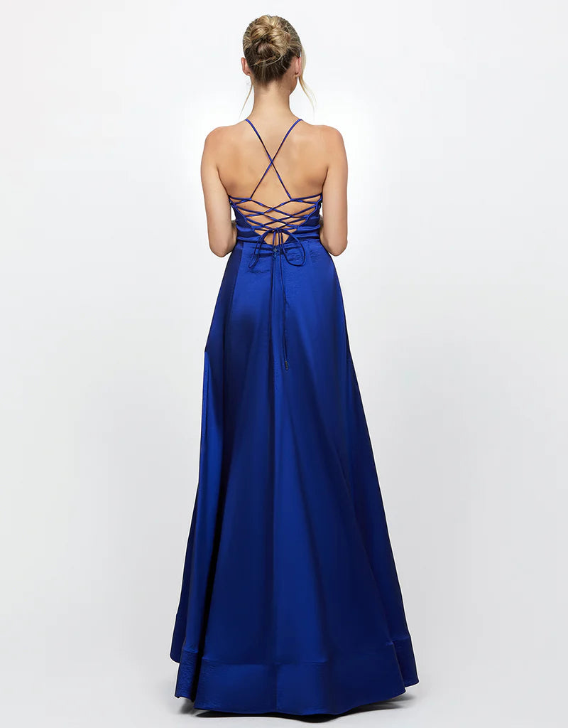 Lola Strappy Back Gown - Elegant Evening Dress for Women | Formal Gowns for Prom, Wedding, Cocktail Party & Special Occasions