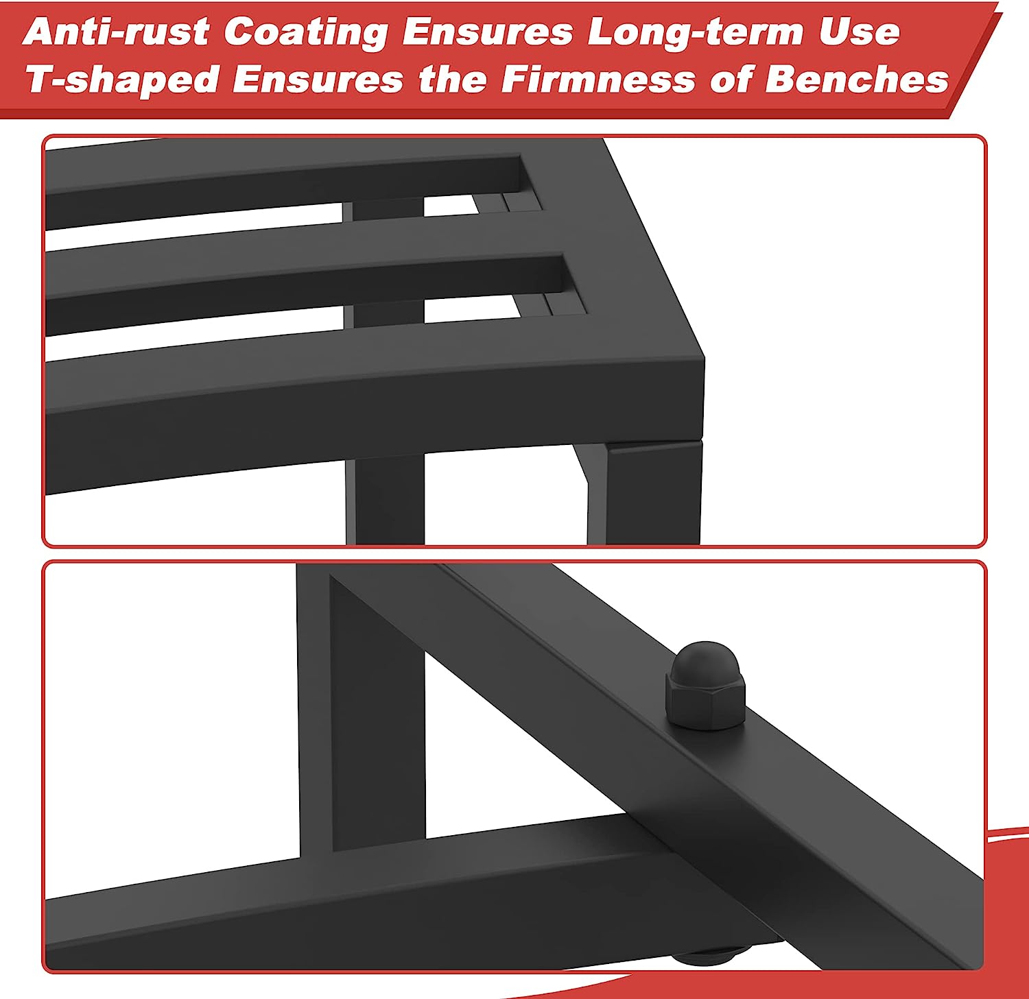 4-Pack Fire Pit Chairs with Plant Stands - Outdoor Patio Seating Set for Backyard, Garden & Camping - Durable Weather-Resistant Bench for Fireplace Gatherings & Relaxation