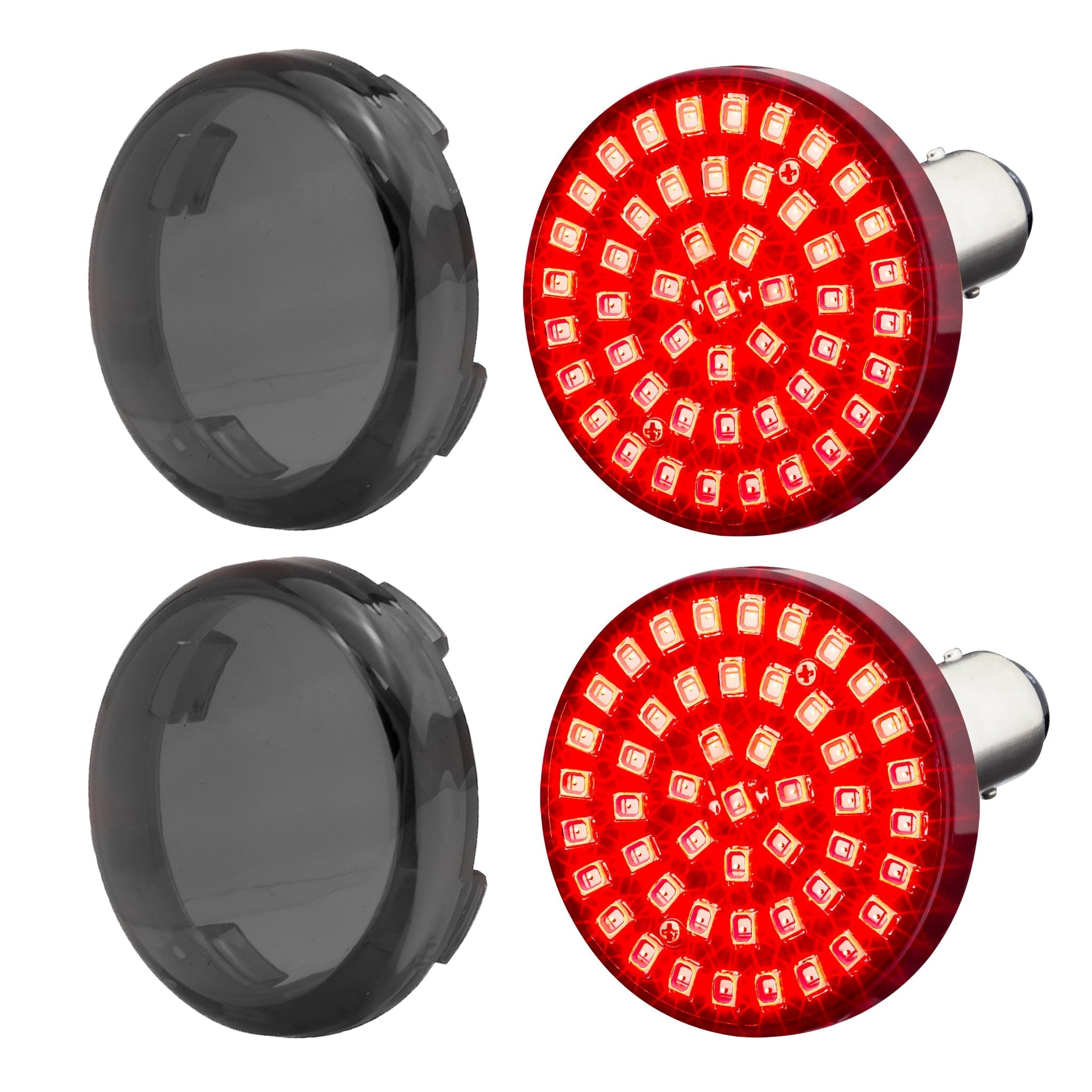 Eagle Lights SUNBURST Rear 2 LED Turn Signals for Harley Davidson Motorcycles - High Visibility Brake Lights for Night Riding & Safety