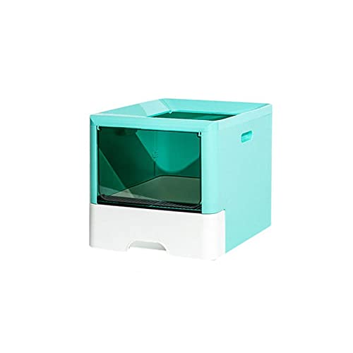 Enclosed Cat Litter Box with Odor Control - Large Top Entry Square Litter Box with Drawer for Easy Cleaning | Fashionable Pet Supplies for Home Use (Color: B) | Perfect for Small Spaces & Multi-Cat Households