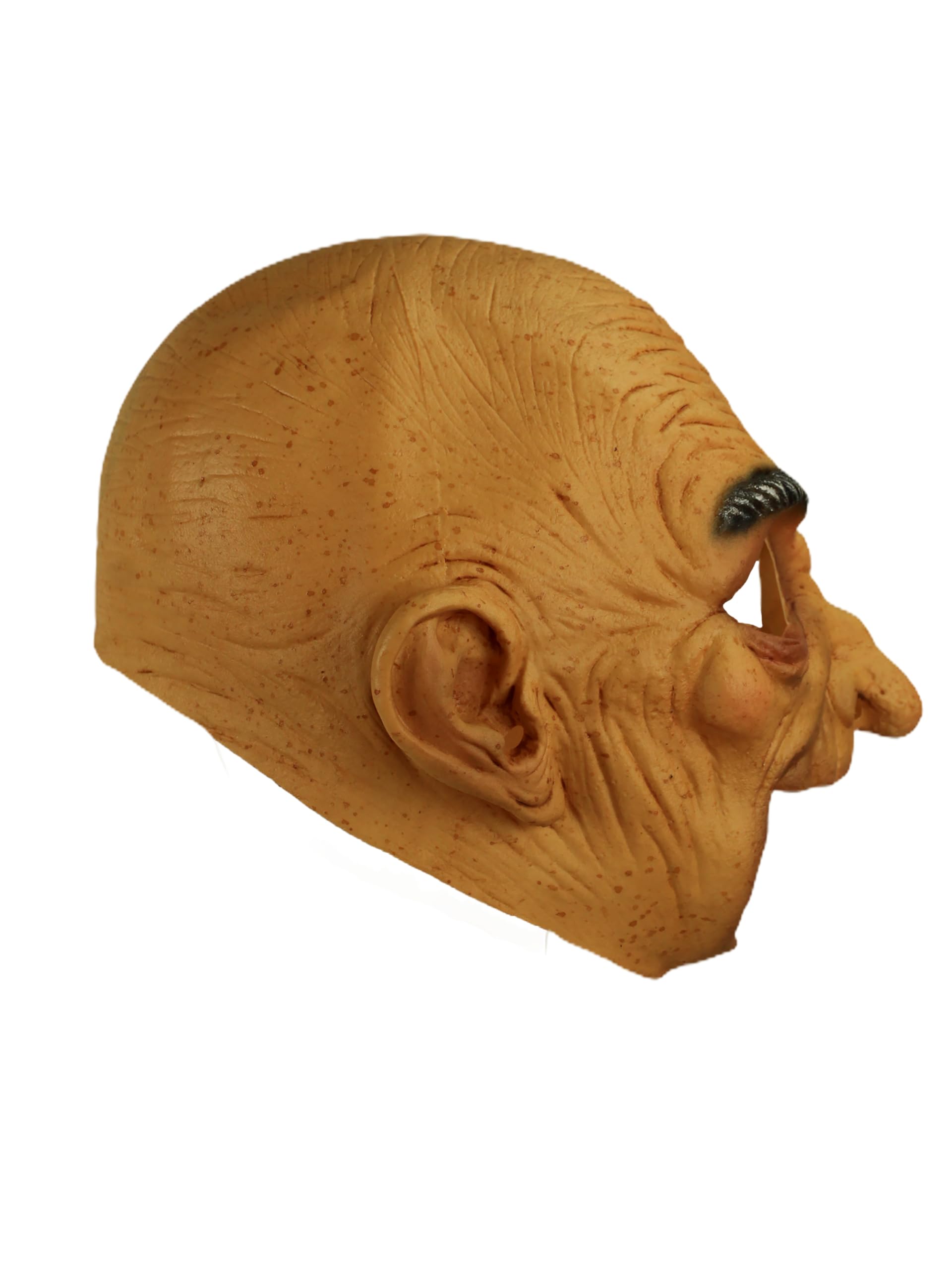 Old Man Chinless Mask - Realistic Latex Halloween Costume Mask for Adults - Perfect for Halloween Parties, Cosplay, and Theatrical Performances