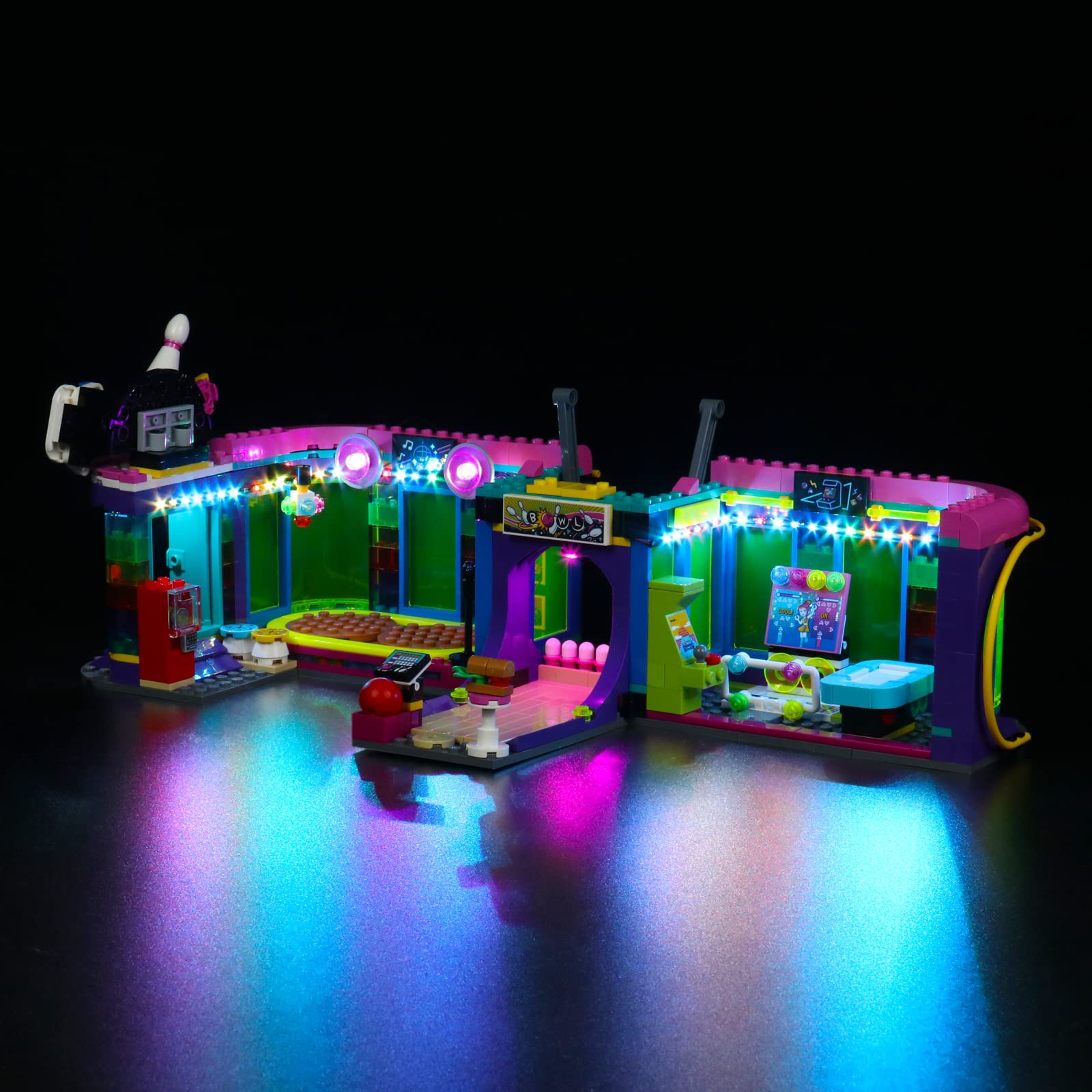 LMTIC LED Lighting Kit for Lego Roller Disco Arcade 41708 - Compatible with Lego 41708 Building Blocks (Lego Set Not Included) - Perfect for Nighttime Display & Model Showcase