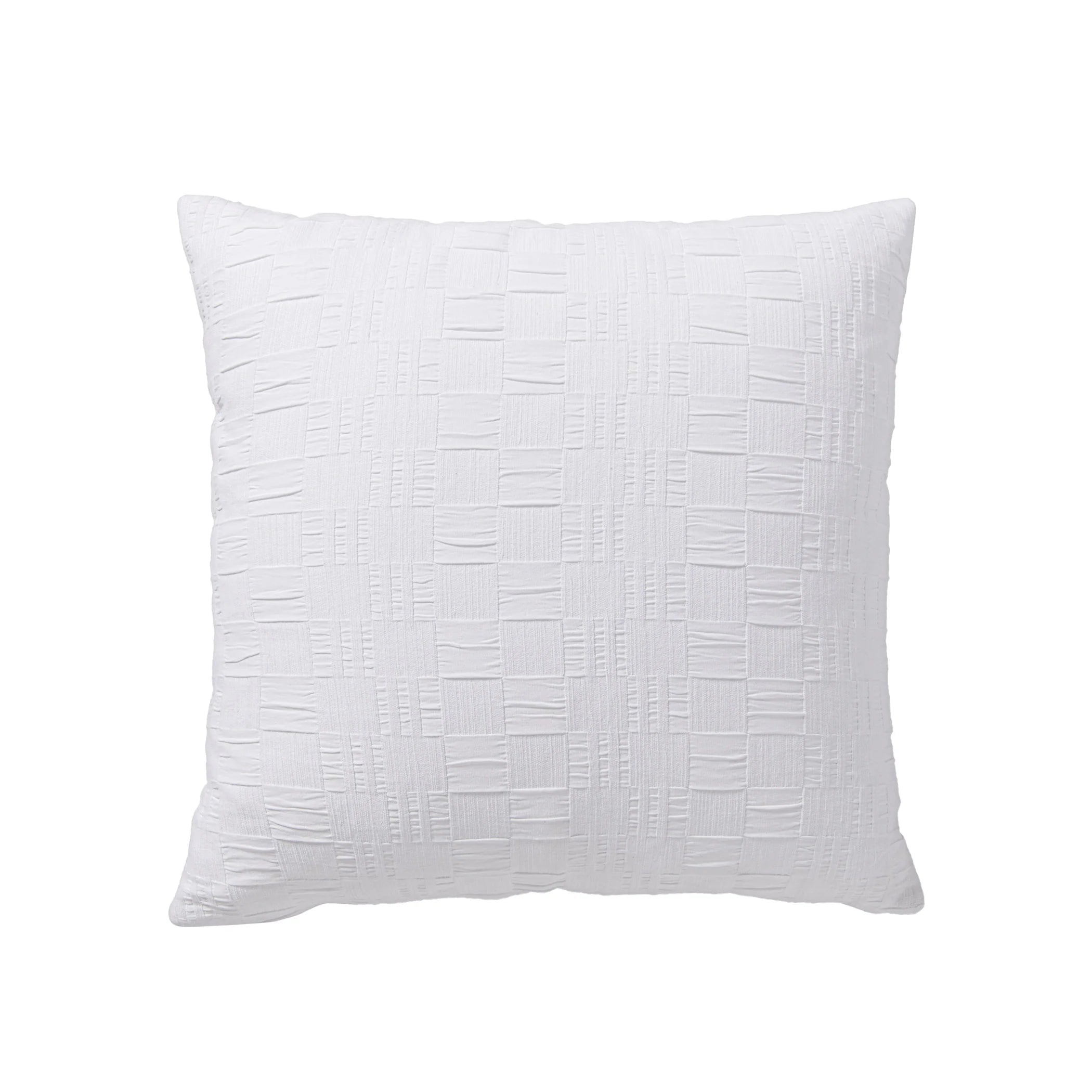 Bianca Cosmo White Decorative Throw Pillow Cushion 17x17 Inches for Sofa, Bed, Living Room & Home Decor