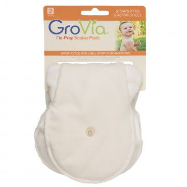 GroVia No Prep Soakers - Premium Reusable Cloth Diaper Inserts for Babies | Eco-Friendly, Absorbent & Washable | Perfect for Overnight Use & Heavy Wetters
