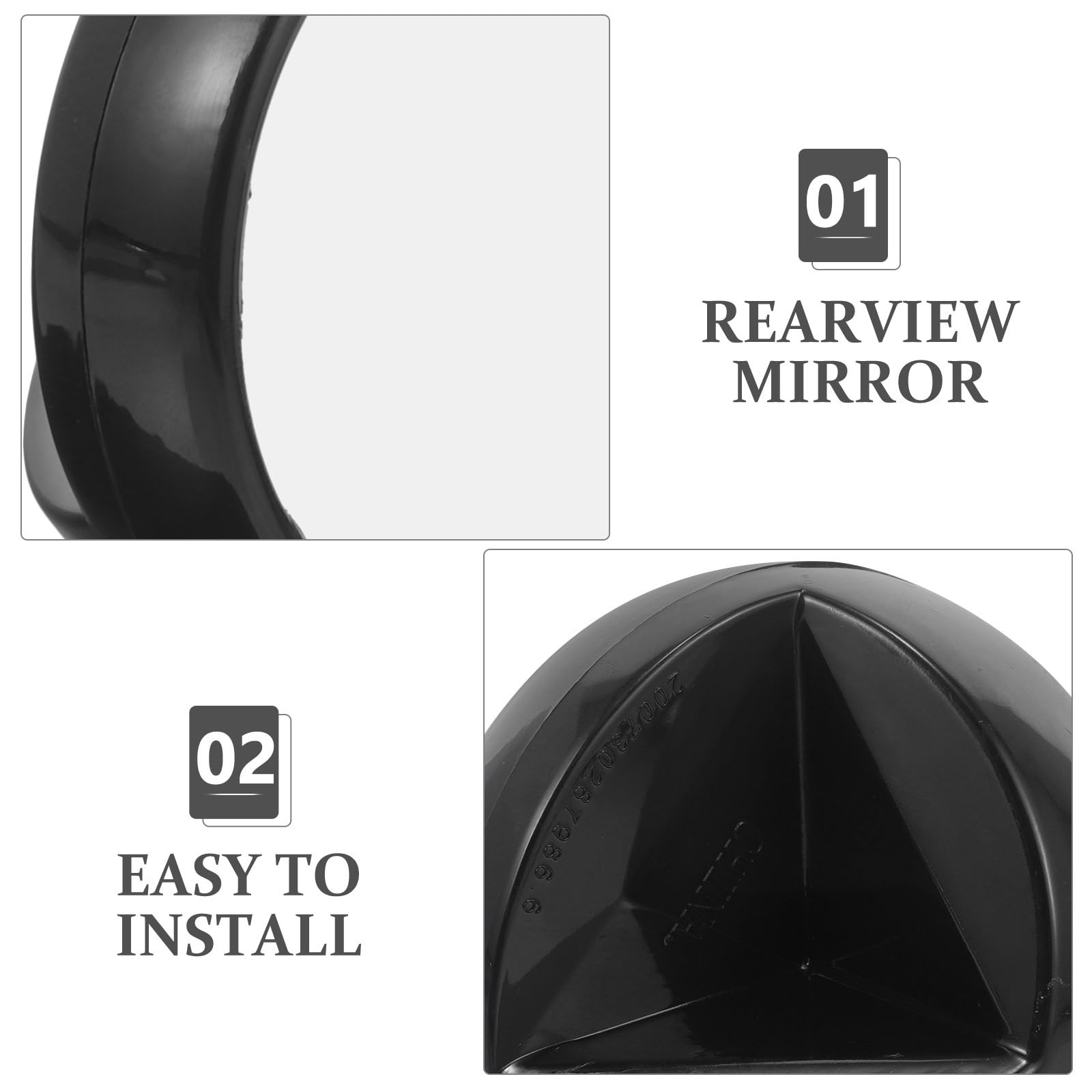 Computer Rearview Mirror - 2.95 Inch Round Convex Stick-On Monitor Mirror for Office Cubicles & Workstations | Perfect for Multi-Screen Setups & Workspace Visibility