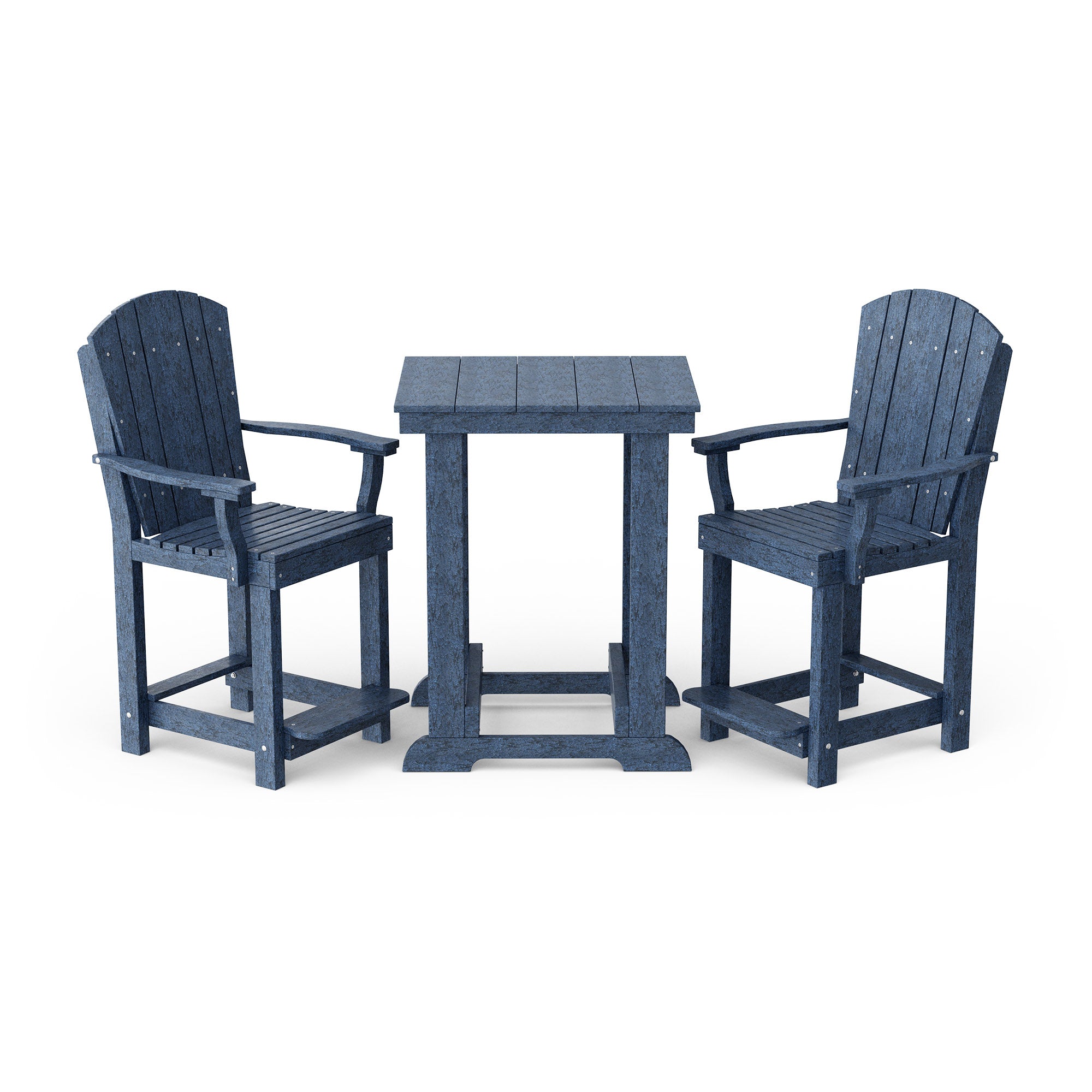 Heritage 3-Piece Patio Counter Height Bar Set - Outdoor Bistro Table & Stools for Backyard, Deck, Garden, Poolside Dining & Entertaining