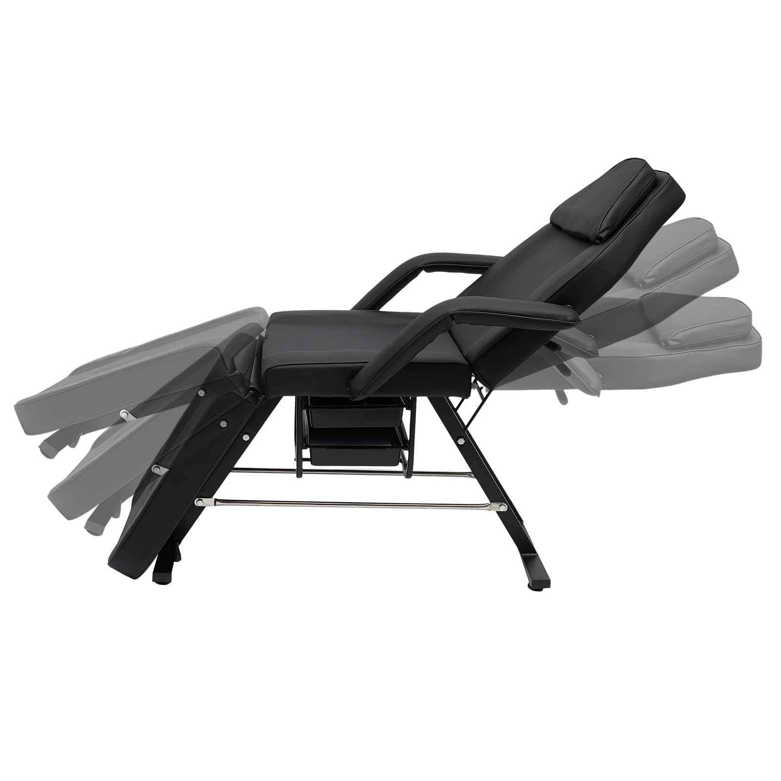 Professional Massage Table with Removable Armrests - Heavy Duty Metal Frame Salon Bed for Spa, Massage Therapy & Tattoo Parlors - Perfect for Home Use, Professional Clinics & Relaxation Centers