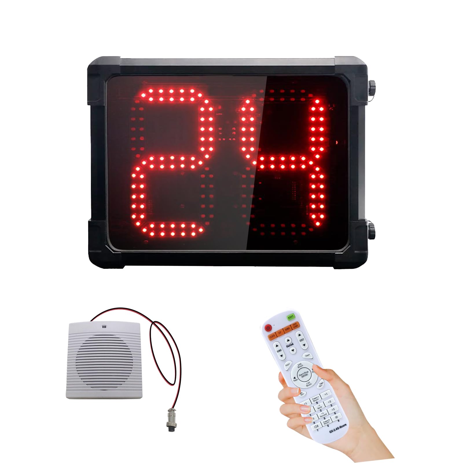 Basketball Shot Clock Timer - 12/24/25/30/35/40/60 Seconds Countdown Timer with Loud Buzzer | Portable Sports Timer for Basketball, Volleyball, Soccer & Training | Perfect for Games, Practice & Coaching