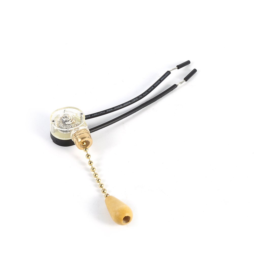 Vintage Style Pull Chain Switch - Durable Brass Light Switch for Table Lamps, Floor Lamps, Wall Lights & Bedside Lamps - Perfect for Home Decor, Bedroom Lighting & Vintage Interior Design