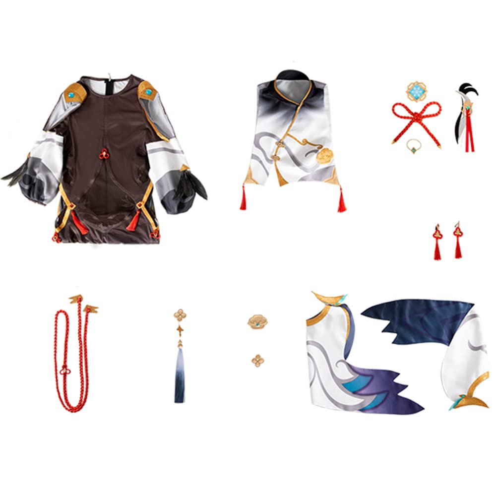 Genshin Impact Shenhe Lonesome Transcendence Cosplay Costume - Official Character Outfit for Halloween, Anime Conventions & Cosplay Events