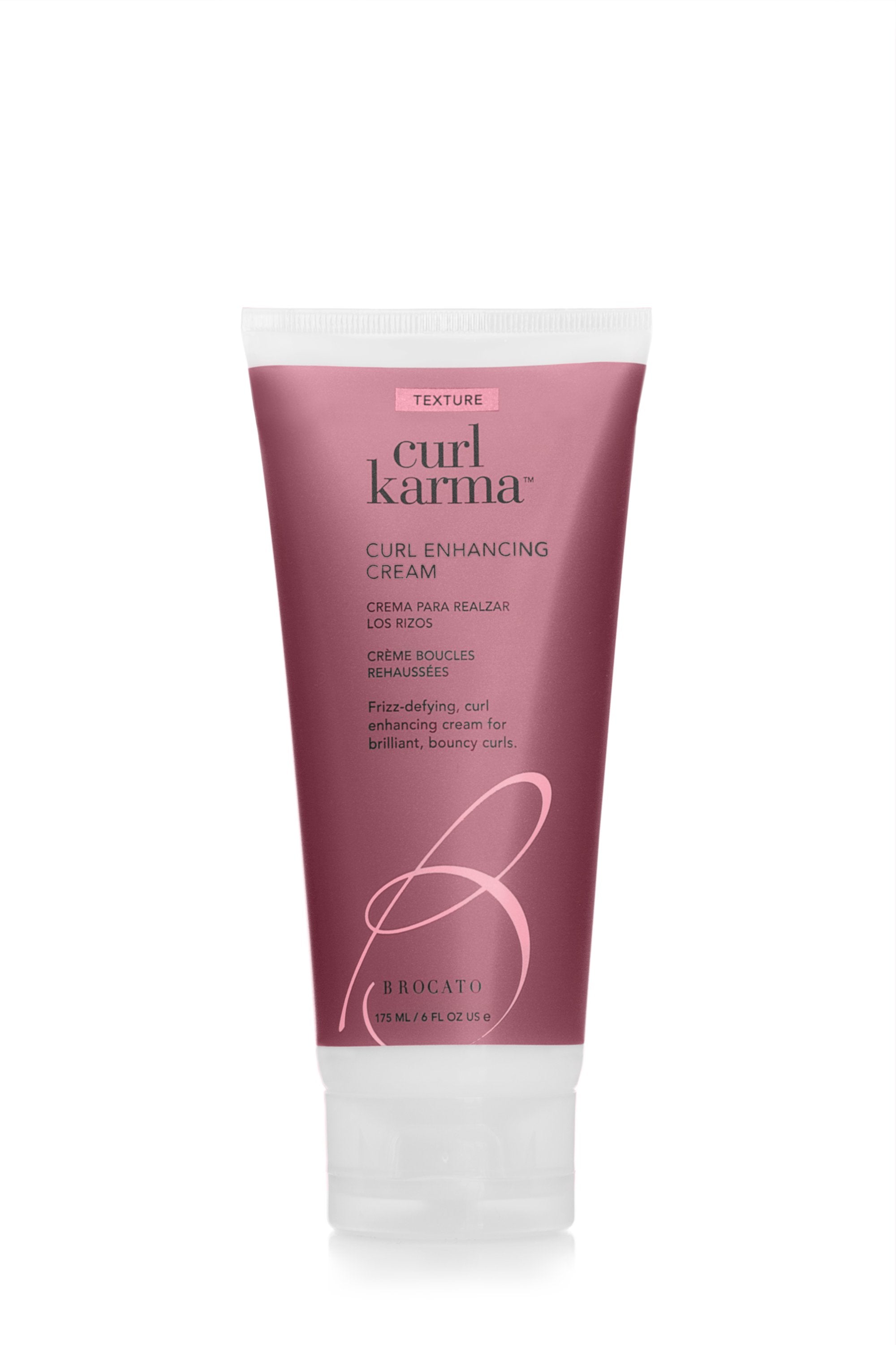 BROCATO CURLKARMA CURL CREAM 6 oz - Hydrating Curl Defining Cream for Natural & Wavy Hair - Perfect for Daily Styling & Frizz Control