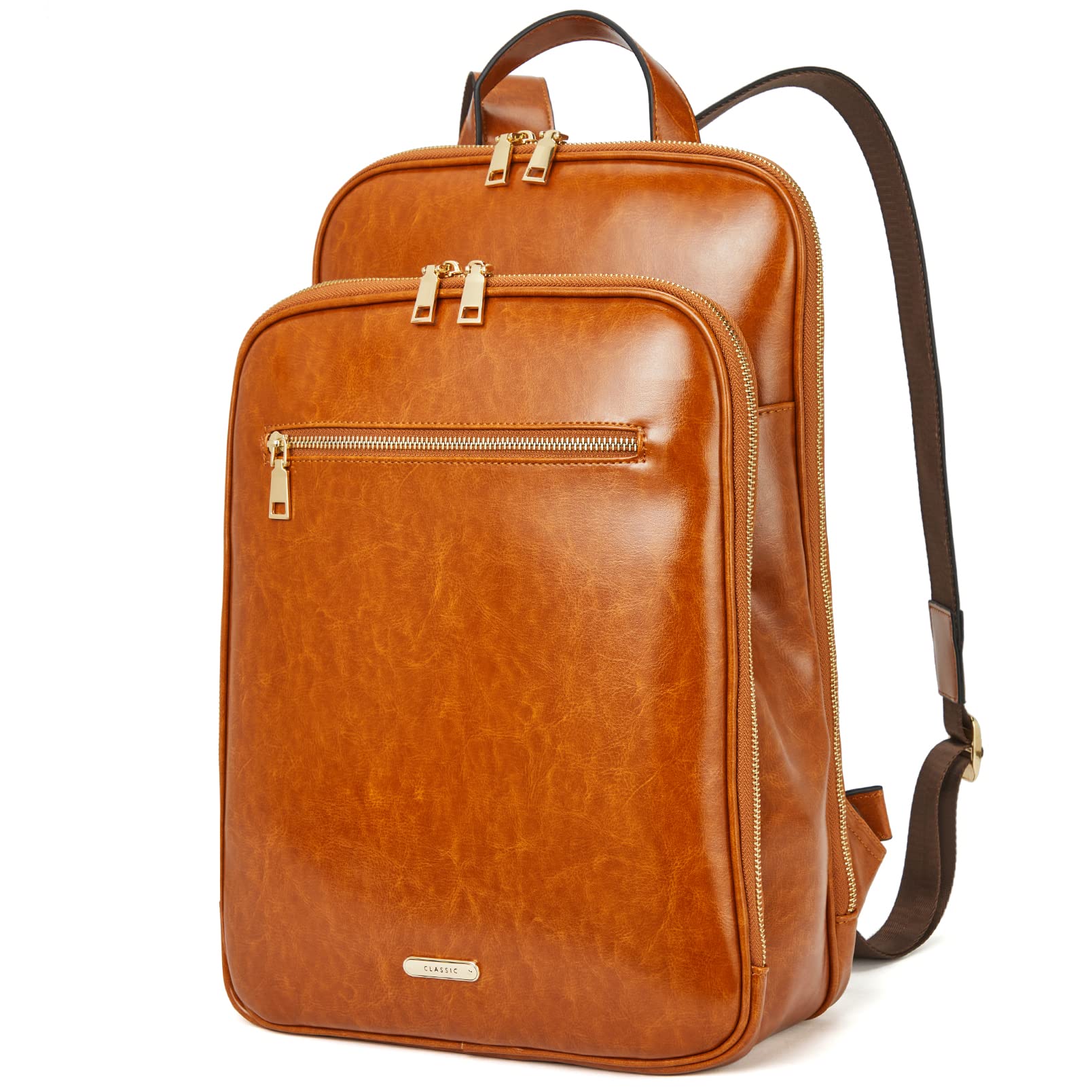 Telena Women's Laptop Backpack - Stylish 15.6 Inch Computer Bag for Work, College & Travel - Durable Casual Business Backpack (Brown) - Perfect for Office, School & Daily Commute