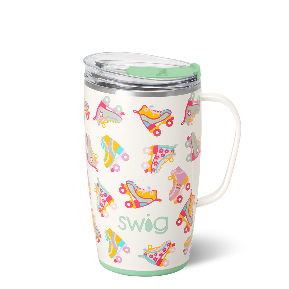 18oz Roller Rink Travel Mug - Insulated Stainless Steel Coffee Tumbler with Lid for Hot & Cold Drinks - Perfect for Commuting, Workouts, and Outdoor Adventures