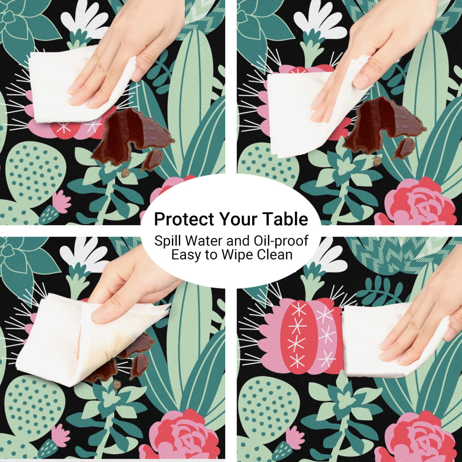 Waterproof Elastic Vinyl Tablecloth for 45