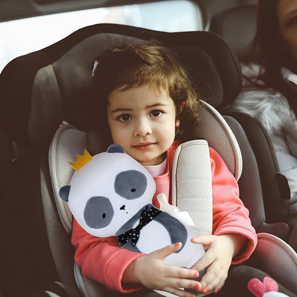 Katutude Adjustable Car Seat Belt Cover - Soft Shoulder Strap Cushion with Panda Design, Neck Support Pillow for Comfortable Driving | Perfect for Long Road Trips, Commuting & Travel with Kids