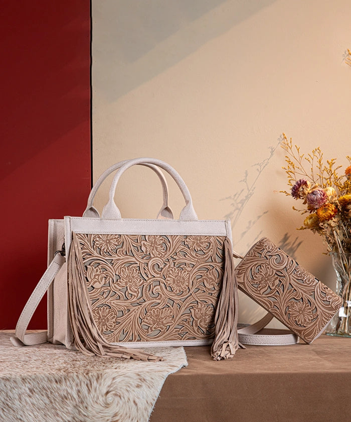 Trinity Ranch Hand Coloring Concealed Carry Tote Bag Set - Stylish & Functional Concealed Carry Purse for Women - Perfect for Everyday Use, Travel, and Outdoor Activities