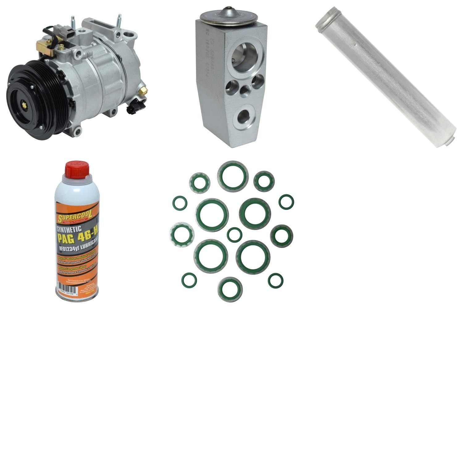 High-Quality HVAC A/C Compressor Replacement Kit - Compatible with Multiple Car Models - Perfect for DIY Auto Repair & AC System Maintenance