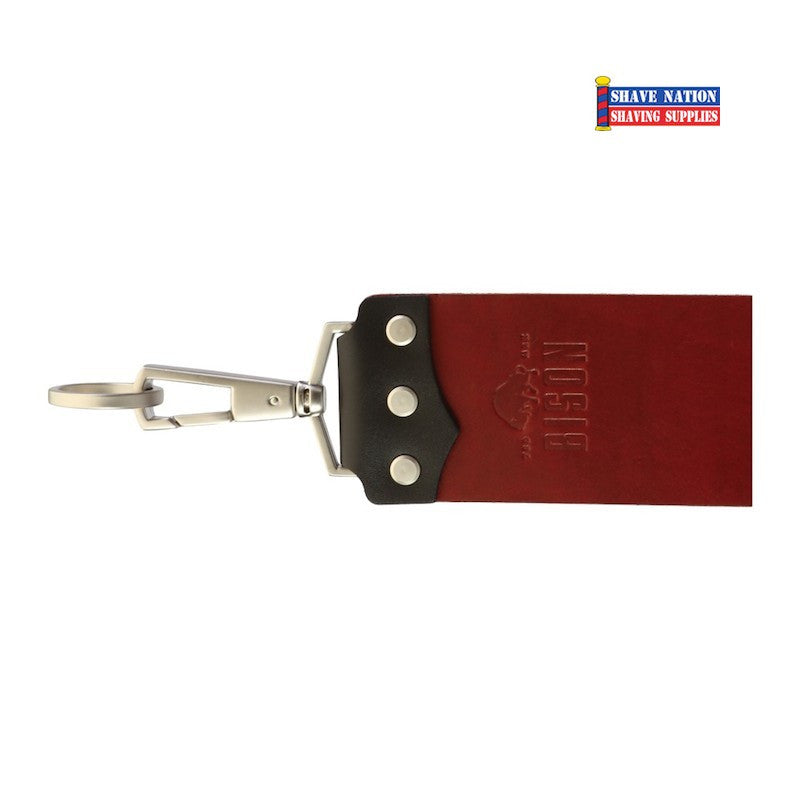 Ezra Arthur Bison 3 Inch Red Latigo Straight Razor Strop - Premium Leather Honing Strop for Barber Shaving & Knife Sharpening - Perfect for Professional Barbers & Home Grooming